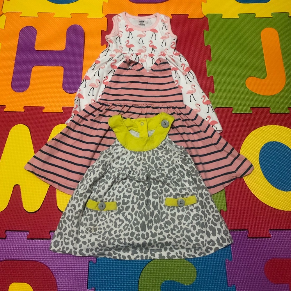 Bundle of 3 baby girl dresses